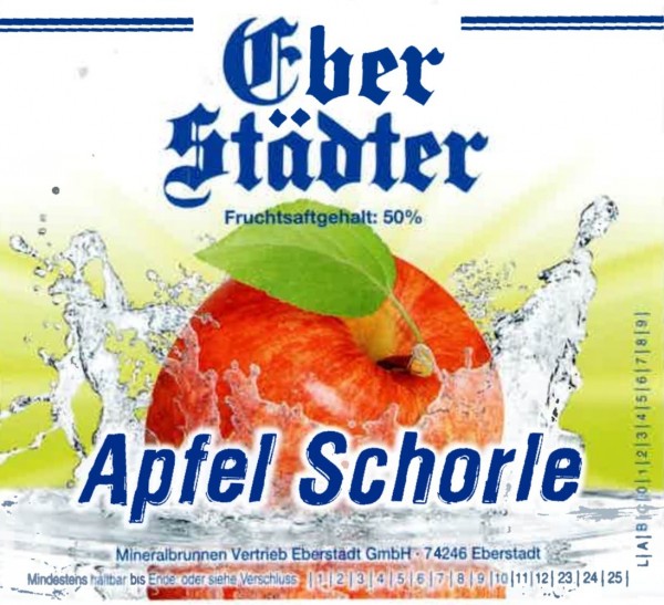 Eberstädter Apfelsaftschorle 12x0,7l